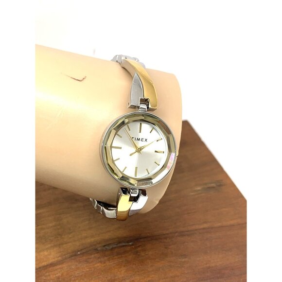 Timex Women's Watch TW2U69700 Quartz Silver Dial Two Tone Stainless Steel 26mm - Picture 10 of 13